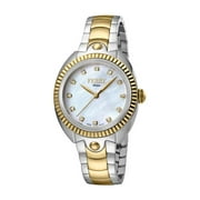 Ferre Milano FM1L088M0091 Womens Swiss Made Quartz Gold - Tone Stainless Steel White Dial Bracelet Watch