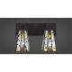 thumbnail image 1 of La barra de baño Apollo 2 Light se muestra en un acabado de granito oscuro con un vidrio decorativo Fiesta Cuadrado de 5 ", 1 of 1