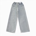 thumbnail image 5 of TOWED22 Girls Jeans Baggy Wide Leg Cute Teen Tween Long Denim Pants Clothes Tall Junior Elastic Band Pockets,Blue,15-16 Y, 5 of 5