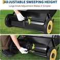 thumbnail image 6 of 26 Inch Push Lawn Sweeper, Leaf and Grass Collector with 7 Cu.ft Mesh Bag, 4 Spinning PP Brushes, Durable Steel Construction, Adjustable Height & Rubber Tires for Yard Cleanup-Black+Yellow, 6 of 6