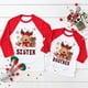 thumbnail image 1 of Camisetas con estampado de ciervos para hermana mayor, hermano pequeño, fiesta de Navidad, atuendo para niños y niñas, camisetas de manga larga para niños, camiseta para hermanos de vacaciones, 1 of 5