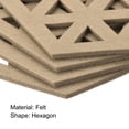 thumbnail image 4 of Uxcell Felt Coasters, Hexagonal Pad Coaster for Drink Cup Pot Bowl Vase, Beige 12 Pack, 4 of 5