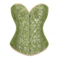thumbnail image 2 of Corsé Prolriy para mujer, conjunto de corsé con bustier para mujer, faja de satén negro, tallas grandes, tops góticos para mujer, verde XXL, 2 of 4
