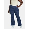 thumbnail image 2 of Terra & Sky Women's Plus Size Flare Legging 2-Pack, 2 of 6