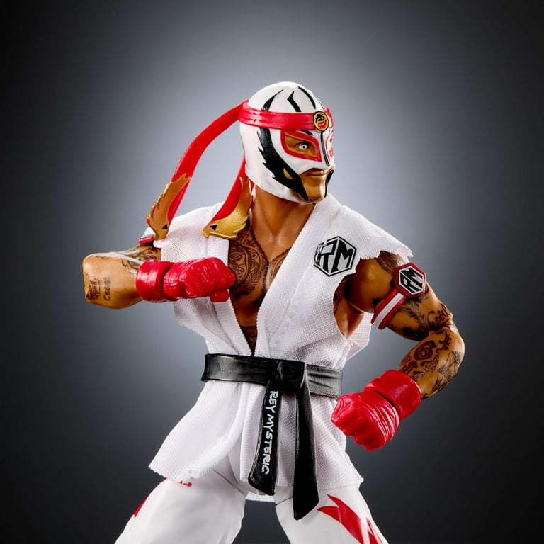 WWE x Street Fighter Rey Mysterio Action Figure & Accessories, 6