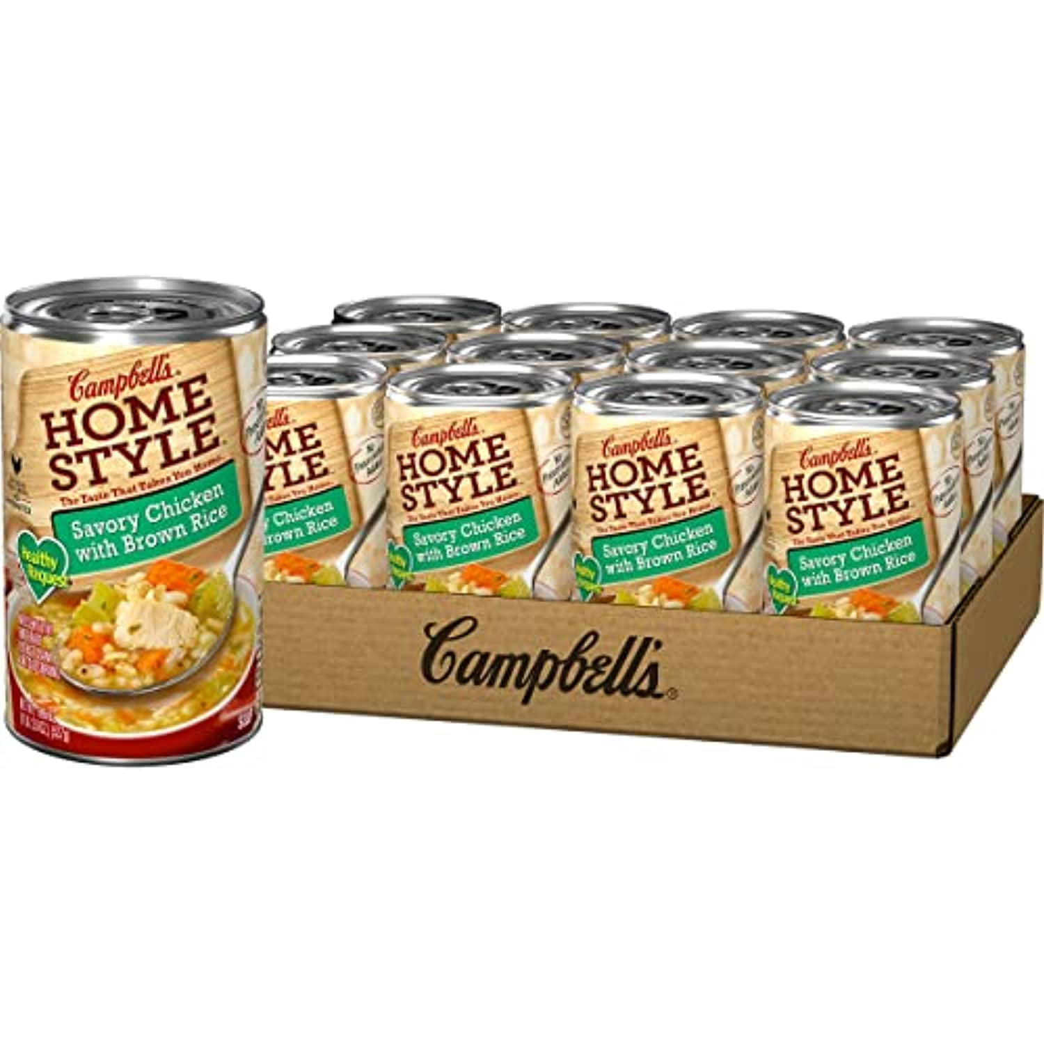 Campbells Homestyle Healthy Request Savory Chicken With Brown Rice Soup Campbells Homestyle Healthy Request Savory Chicken With Brown Rice Soup