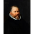 thumbnail image 2 of Jan Anthonisz van Ravesteyn 12x14 Black Ornate Wood Framed Double Matted Museum Art Print Titled: Portrait of a Man (1608), 2 of 5
