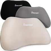 Relax Support - 100% Memory Foam Lumbar Support Pillow, Back Pillow for Office Chair & Car (Beige)