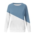thumbnail image 5 of Antinious Womens Long Sleeve Crew Neck Sweatshirt Casual Pocketed Workout Tops,Sweatshirt for Women,Going Out Tops for Women,Blue,XXL, 5 of 5