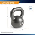thumbnail image 2 of Kettlebell MARCY HKB-035 de 16 kg, negro, acabado hammertone, 2 of 7