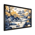 thumbnail image 2 of Designart "China's Blossoming Landscape in Blue and Yellow II" Landscapes Framed Wall Art Decor - Traditional Blue China Bedroom Framed Canvas Wall Art, 2 of 6