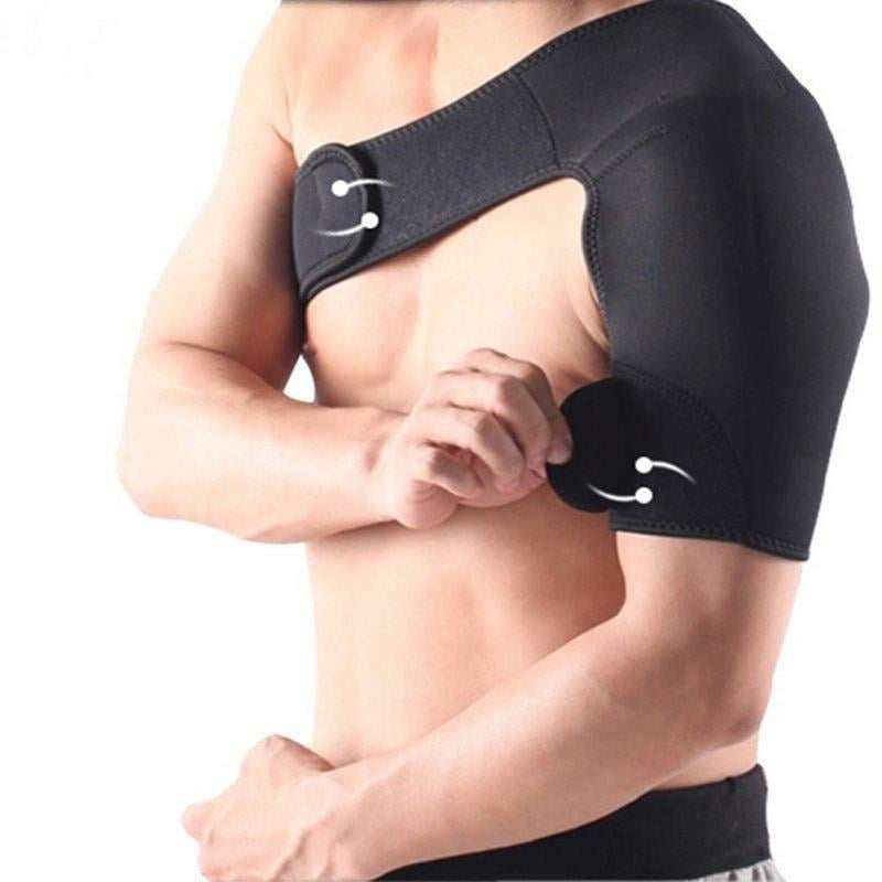 Shoulder Brace Support Adjustable Shoulder Wrap Belt Band Gym Sport Brace,Black