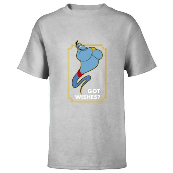Disney Aladdin Genie Got Wishes Men's - Short Sleeve T-Shirt for Kids - Customized-Athletic Heather