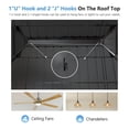 thumbnail image 3 of VEIKOUS 14' x 20' Hardtop Gazebo, Outdoor Double Roof Metal Gazebo W/Gutters and Roof Hooks for Patio, Garden, 3 of 18