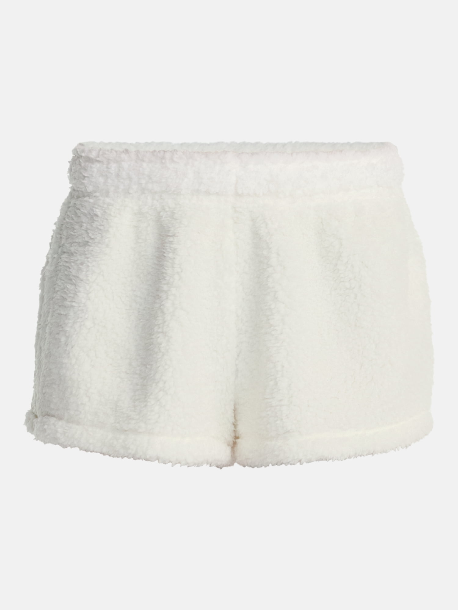 No Boundaries Faux Shearling Plush Shorts, 2.5'' Inseam, Women's XXS-XXL