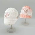 thumbnail image 2 of Kids Cap Korean Style Flexible Brim Cotton Hollow Comfortable Rose Toddler Hat for Daily, 2 of 7