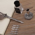 thumbnail image 3 of HLONK English Calligraphy Feather Dip Quill Pen Writing Set  5 Nibs Included  Gift Box Stationery for Artistic Expression and Creative Writing  Traditional Quill Pen with Ink for Unique H, 3 of 9