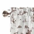 thumbnail image 4 of Brown Western Cowboy Valances for Windows Farmhouse Kitchen Curtains Valances Rod Pocket Valance Curtains for Kitchen Windows Farmhouse Vintage Ethnic Art Window Valances for Bathroom Bedroom 42"x18", 4 of 6