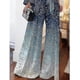 thumbnail image 4 of Women"s Jumpsuit Lace Up Print One Shoulder Elegant Party Cocktail Party Regular Fit Long Sleeve, 4 of 5