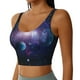 thumbnail image 2 of Balery Planets Stars And Galaxies1 Sujetadores deportivos con espalda cruzada para mujer, acolchados, sin costuras, de alto impacto, ideales para yoga, gimnasio, entrenamiento y fitness.-XX-Large, 2 of 8