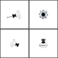 thumbnail image 4 of Perillas para gabinete YourGift de vidrio cristal de 30 mm, 6 piezas, negras, 4 of 7