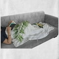 thumbnail image 6 of Plant Soft Flannel Fleece Throw Blanket, Frangipani Blooming on Tropical Fern Exotic Art Watercolor, Cozy Plush for Indoor and Outdoor Use, 50" x 60", Fern Green Marigold, by Ambesonne, 6 of 6