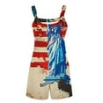 thumbnail image 5 of QATAINLAV Fourth of July Romper Women, Stars Stripe Graphic Jumpsuits Women's Casual Short Playsuit Lightweight Linen Going Out Workout Jumpsuit with Pocket Multicolor S, 5 of 6