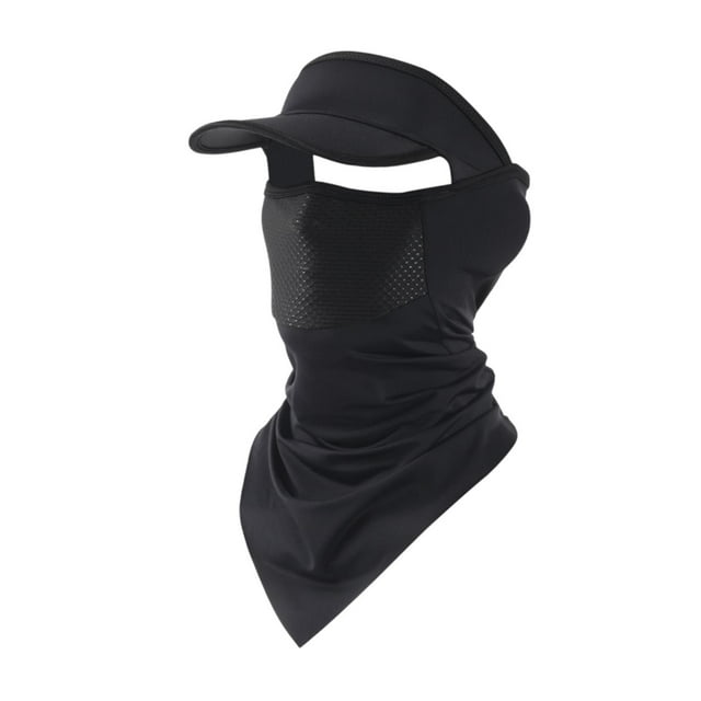 Cubierta de la cara de protección solar Ciclismo Ciclismo de verano Cubierta de tapa del cuello Cubierta de la polaina para acampando Mujeres mochilas negro