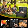 thumbnail image 6 of Costway Portable Tabletop Pellet Grill & 20lbs Apple Wood Pellets Outdoor Smoker BBQ Set  Black, 6 of 12