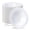White-100, variant on Disposable Silver Plastic Bowls 50 Count 12 Oz For Soup, Salad, Dessert And Catering