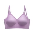 thumbnail image 3 of Swuxness Women's Push Up Wireless Bra, Womens Bras, Women Seamless Padded Bra with Back Straps Comfortable Breathable Everyday Wear Bra Purple, 36/80B, 3 of 5