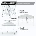 thumbnail image 5 of Nazhura 10ft x 10ft White Pop Up Outdoor Canopy, Adjustable Height, 5 of 7