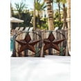 thumbnail image 6 of Outdoor Pillows Waterproof, Western Texas Stars Bedding Throw Pillows with Insert for Couch Sofa Bed, Farmhouse Vintage Wooden Plank 16x16 Inch Pillowcases Decorative Camping Patio Pillow Set of 2, 6 of 8