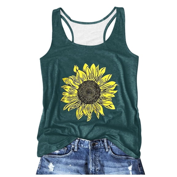 WAYUTE Tank Tops for Women Floral Print Sleeveless Tank Top Casual Stretch Blouse for Layering Comfort Soft Breathable Dailywear