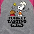 thumbnail image 3 of Peanuts - Turkey Tasting Crew - Toddler And Youth Girls Raglan Graphic T-Shirt, 3 of 6