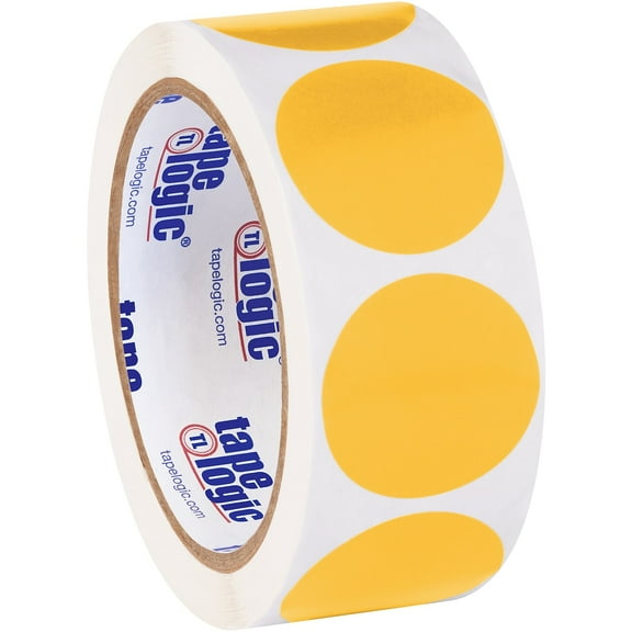 Tape Logic Inventory Circle Labels 1 1/2" Fluorescent Orange 500/Roll DL612H