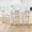 Gold - 8 PCS, variant on Set of 2/4/6/8 Suede Upholstered Counter Height Bar Stools with Backrest - Mid Century Modern Style - Sturdy U-Shaped Metal Legs - Ideal for Kitchen Island, Dining Room
