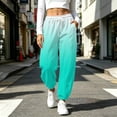 thumbnail image 4 of Barrel Pants Womens Casual Loose Fit Lightweight Sweatpants Drawstring Elastic Waist Baggy Trousers with Pockets, 4 of 8