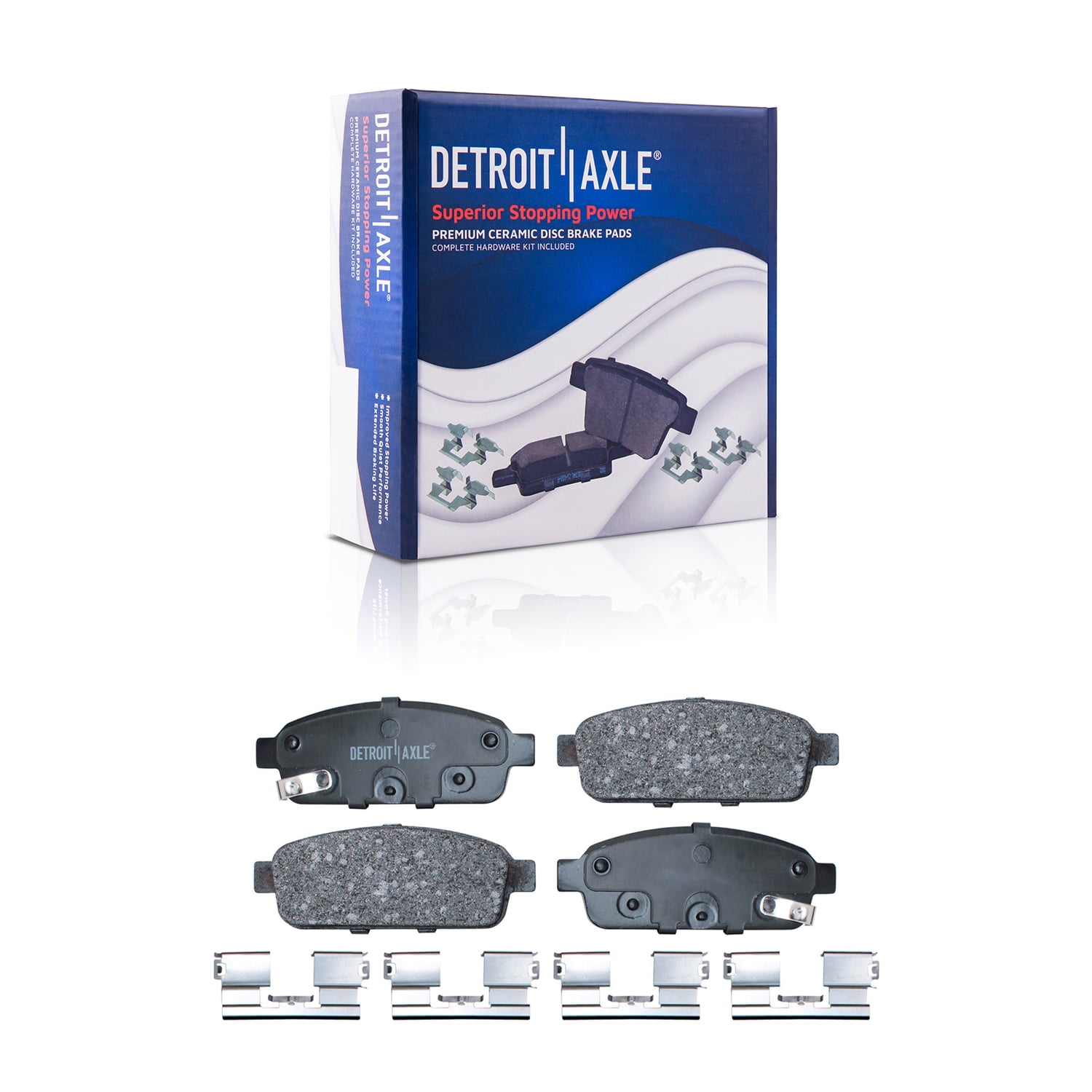 Detroit Axle - Brake Kit for 2011-2015 Chevy Cruze, 2016 Cruze Limited, 2014-2016 Sonic 2012 2013 Disc Brake Rotors Ceramic Brake Pads: 10.87'' Front and 10.55'' Rear Rotor