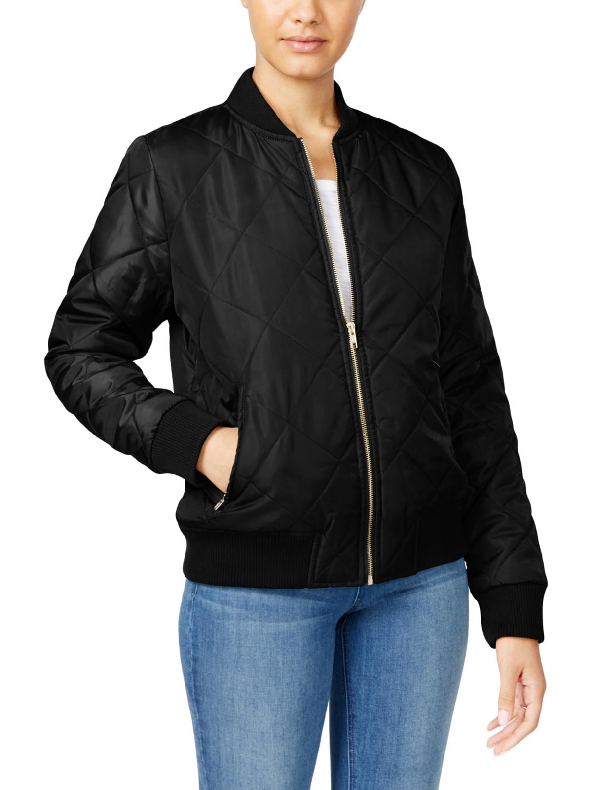 Say What? Womens Juniors Spring Quilted Bomber Jacket - Walmart.com