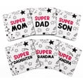 thumbnail image 1 of Inkdotpot Set of 6 Drink Coasters Easy Clean 4-inch SquareCoastersCork Base-Reusable- Family Gift, 1 of 8