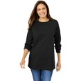 thumbnail image 1 of T-shirt à Manches Longues à Col Ras du Cou Parfait pour Femmes Grande Taille, 1 of 6