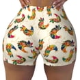 thumbnail image 2 of Lsque Boho Chicken Pattern High Waisted Biker Shorts for Women-Tummy Control Fitness Athletic Workout Running Yoga Gym Shorts,Moisture-Wicking-X-Large, 2 of 9