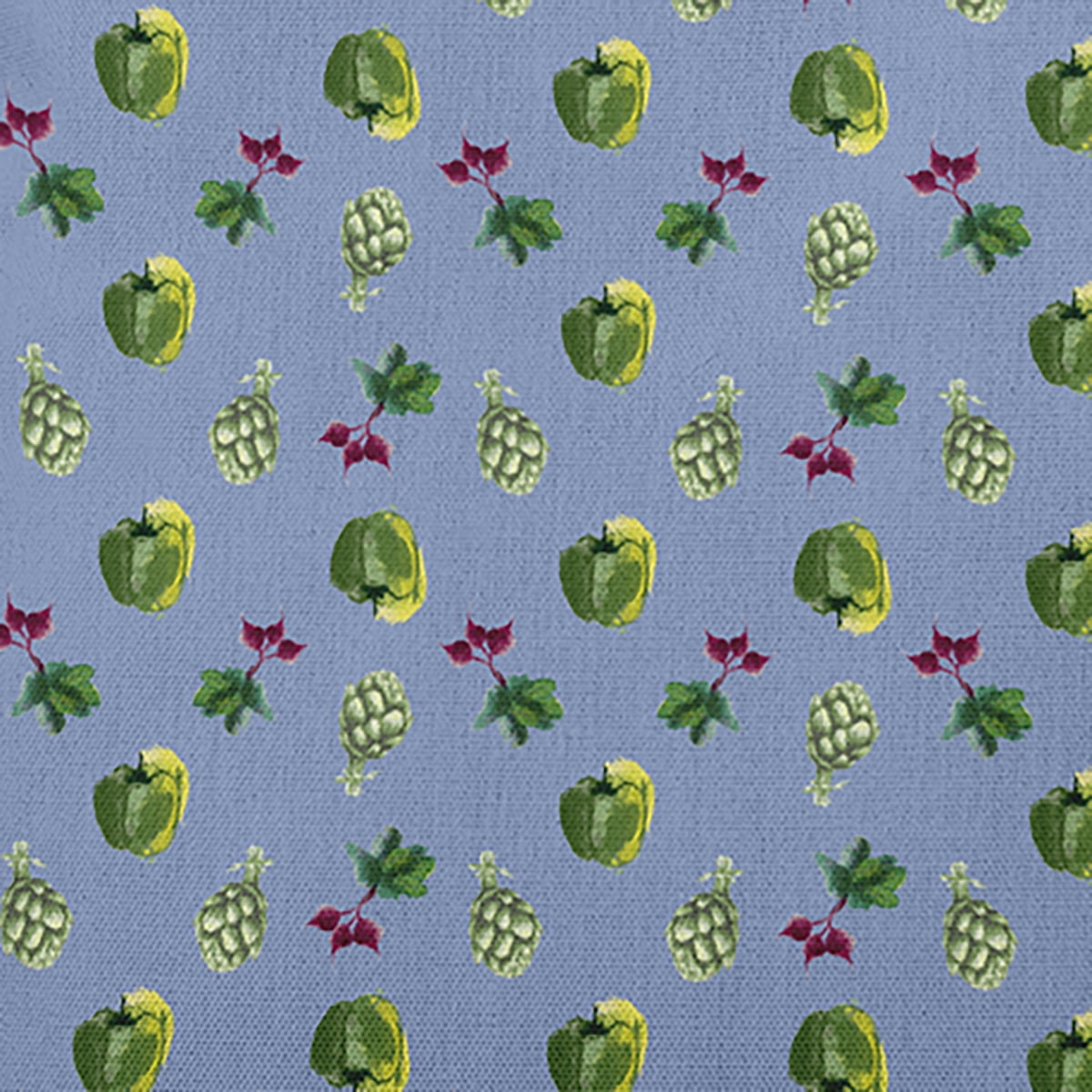 16" x 16" Simply Daisy Three Veggies Pattern Polyester Indoor/Outdoor Pillow, Cornflower Qty 1