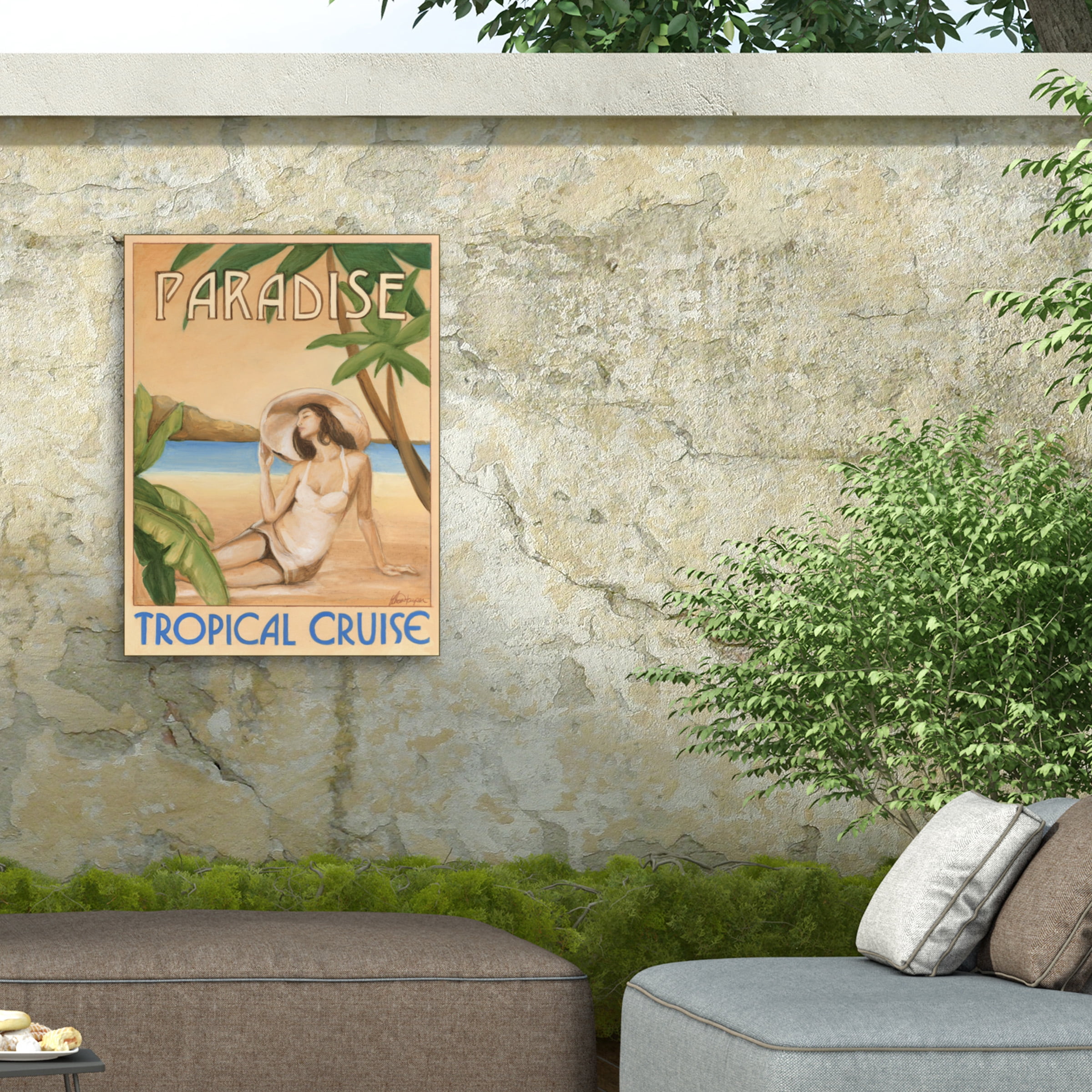 Ethan Harper 'Paradise Woman' Outdoor Canvas 47x30