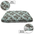 thumbnail image 3 of Art Nouveau Pet Bed, Vintage Swirls Vibrant Foliage Damask Style Classic Renaissance, Resistant Pad for Dogs and Cats Cushion with Removable Cover, 24" x 39", Seal Brown and Pale Blue, by Ambesonne, 3 of 4