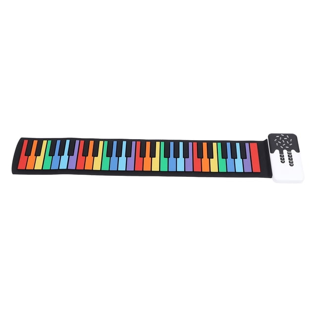 Teclado De Piano Enrollable, Almohadilla De Piano Portátil De Silicona 49 Teclas Altavoz Incorporado Para El Hogar Para Principiantes