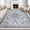 Blue, variant on Bleum Cade Vintage Washable 8'x10' Area Rugs for Living Room,Dark Gray Farmhouse Carpet for Bedroom,Low Pile Soft Large Rug with Rubber Backing for Dining Room Kitchen Home Decor