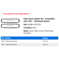 thumbnail image 2 of Valve Cover Gasket Set - Compatible with 1963 - 1966 Buick Riviera 1964 1965, 2 of 2