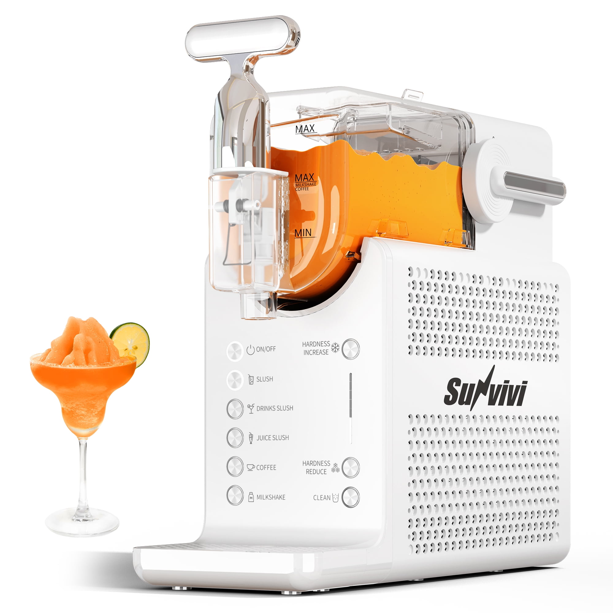 CozyHom Slushie Machine for Home: 68oz Single-Tank Frozen Drink Maker with Rapid Chill Technology, Self-Cleaning System & 5 Drink Modes, Keep Drinks Cold up to 12 Hours, ETL Certified, White